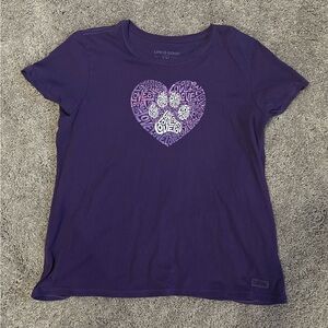 Life Is Good Violet Heart Tee